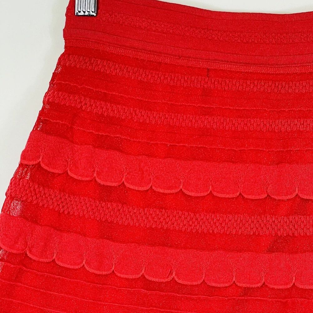 Missoni M Red flared Knit Skirt - size 4 - Picture 2 of 9